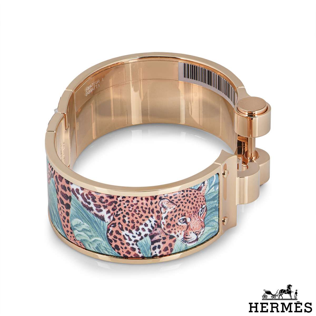 Hermes Balades Equestres Folk Enamel Hinged Bangle Bracelet Cuff CDC –  MAISON de LUXE